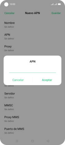Introduce airtelwap.es y pulsa Aceptar.