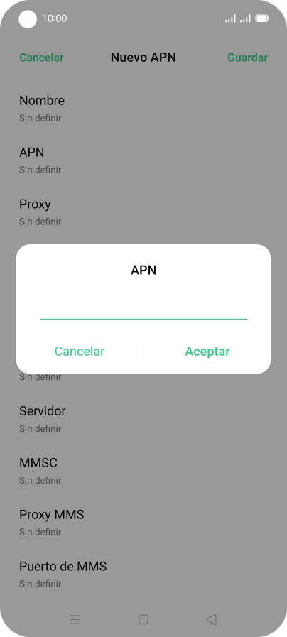 Introduce airtelwap.es y pulsa Aceptar.