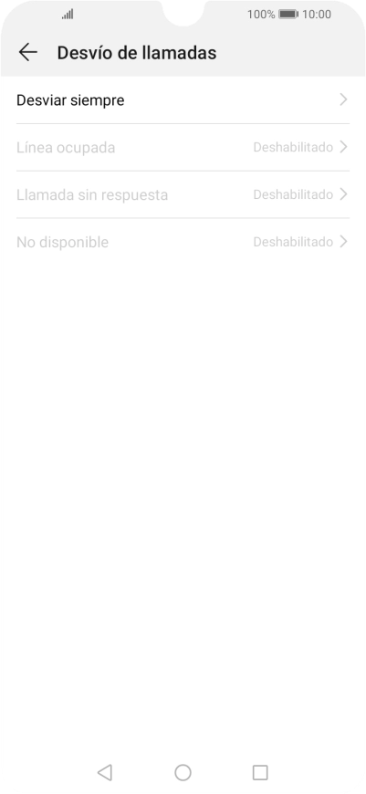 Pulsa el tipo de desvío deseado.