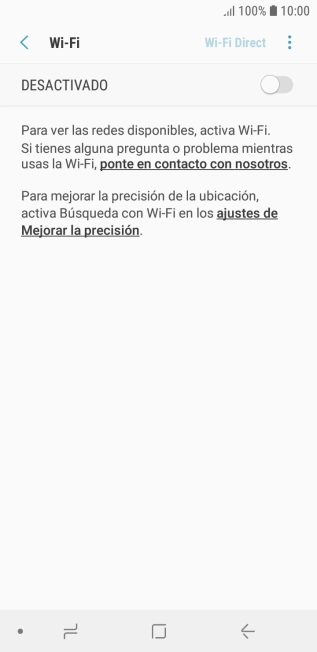 Pulsa el indicador para activar la función.