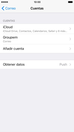 Pulsa el nombre de la cuenta de correo electrónico que acabas de crear.