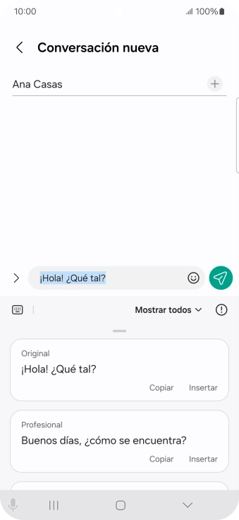 Pulsa la lista desplegable.