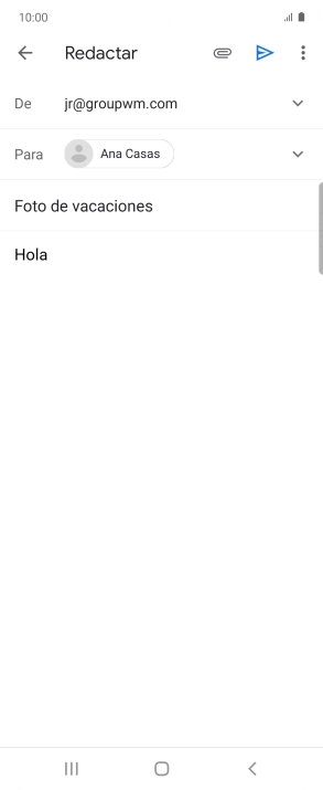 Pulsa el icono de anexos.