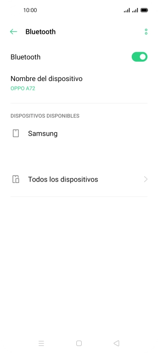 Pulsa el dispositivo Bluetooth deseado y sigue las indicaciones de la pantalla para vincular el dispositivo al teléfono.