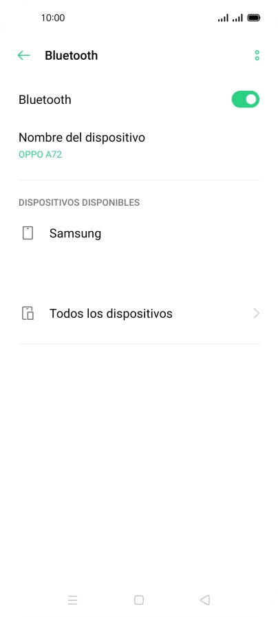 Pulsa el dispositivo Bluetooth deseado y sigue las indicaciones de la pantalla para vincular el dispositivo al teléfono.