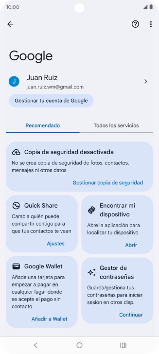 Pulsa Encontrar mi dispositivo.