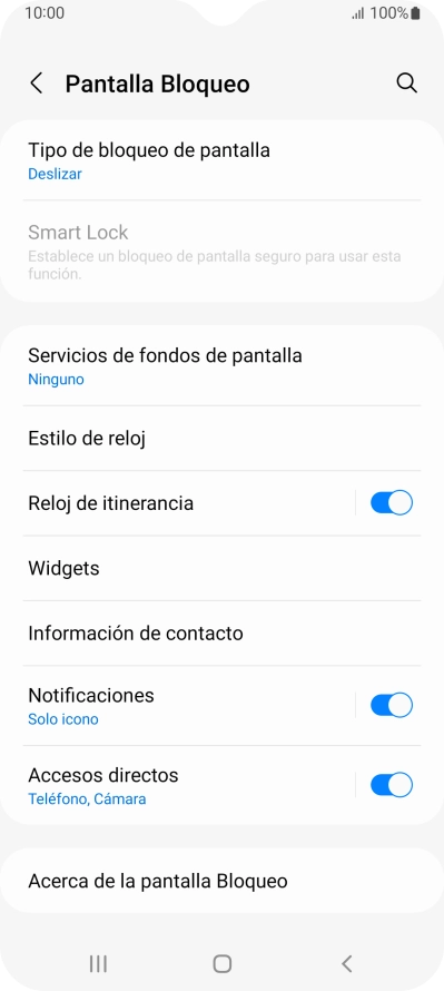 Pulsa Tipo de bloqueo de pantalla.