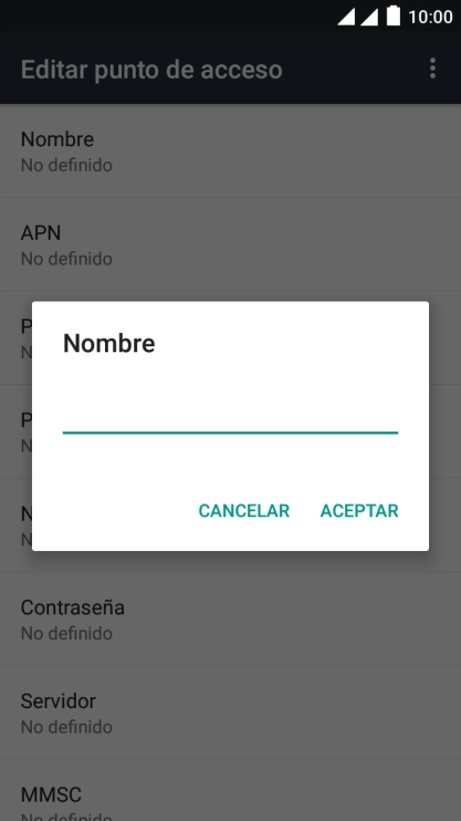 Introduce Vodafone Internet y pulsa ACEPTAR.