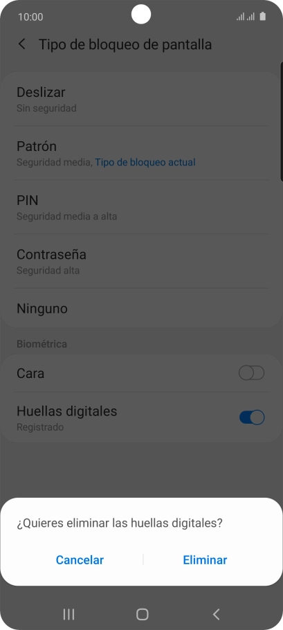 Pulsa Eliminar.