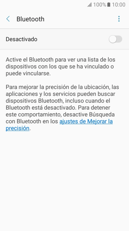 Pulsa el indicador para activar la función.