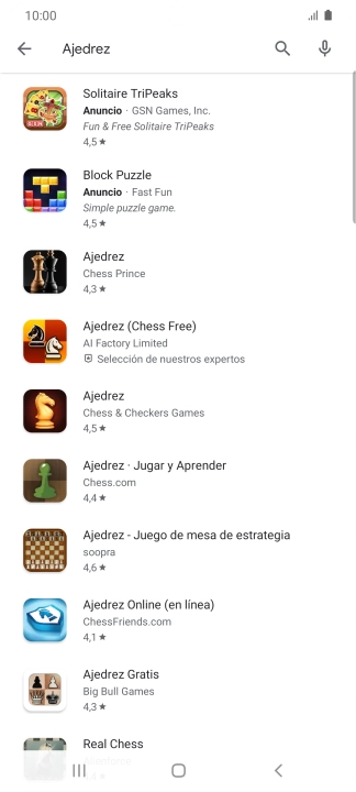 Pulsa la app deseada.