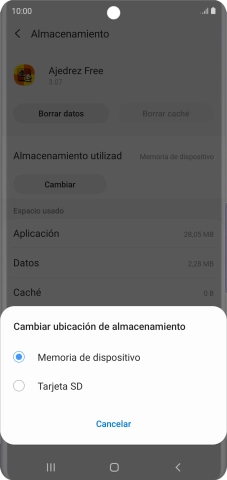 Pulsa el nombre de la tarjeta de memoria.