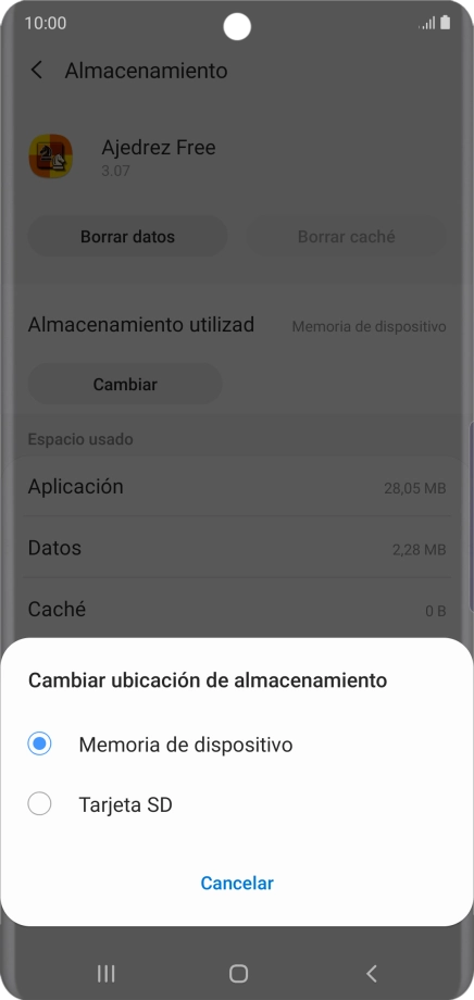 Pulsa el nombre de la tarjeta de memoria.