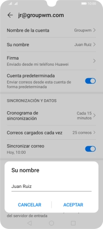 Introduce el nombre deseado y pulsa ACEPTAR.