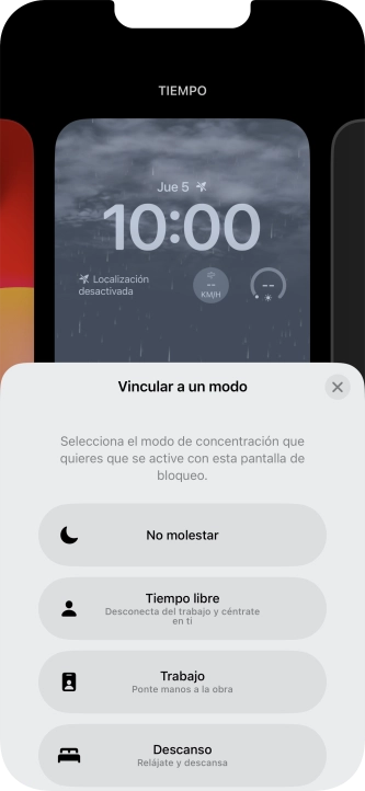 Pulsa un modo de concentración.