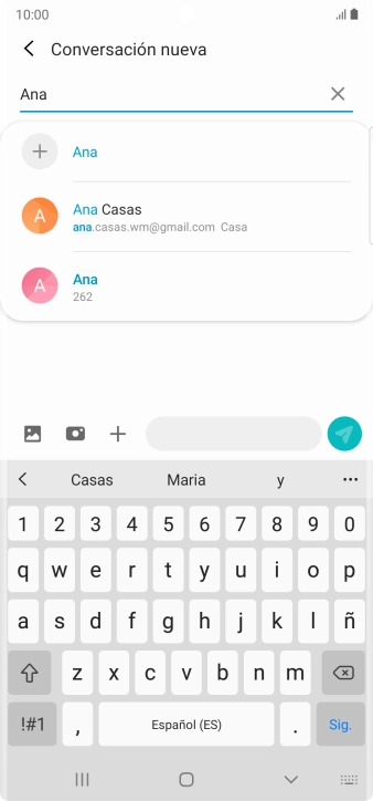 Pulsa el contacto deseado.