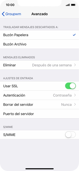 Pulsa el indicador junto a 