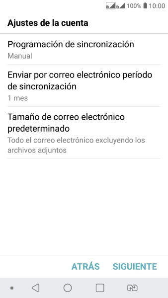 Pulsa Programación de sincronización.