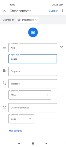 Pulsa Teléfono e introduce el número de teléfono deseado.