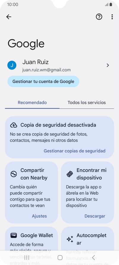 Pulsa Encontrar mi dispositivo.