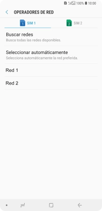 Pulsa la red deseada.