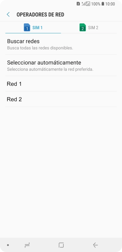 Pulsa la red deseada.