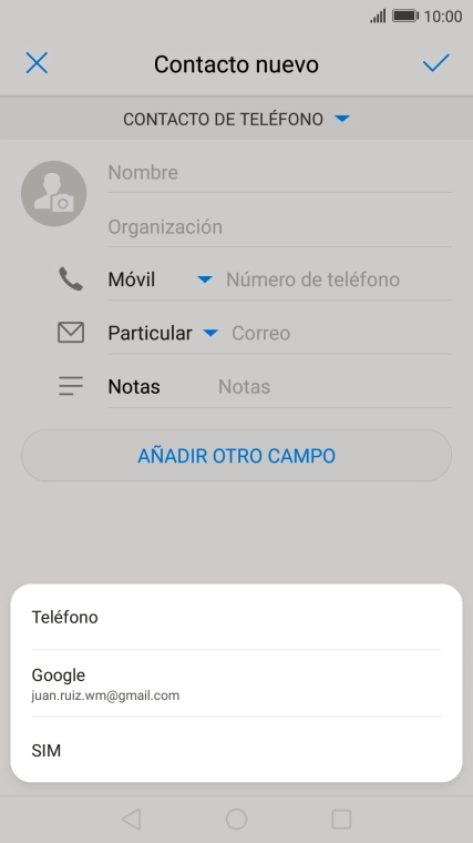 Pulsa Teléfono.