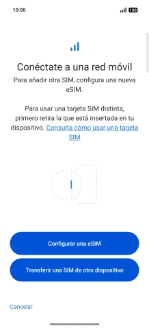 Pulsa Configurar una eSIM.
