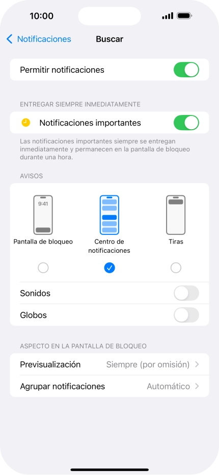 Pulsa el indicador junto a 