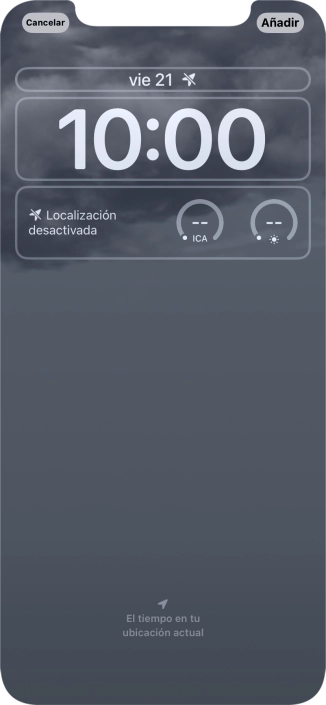 Si deseas personalizar la vista de la fecha en la pantalla de bloqueo, pulsa el widget de la fecha y sigue las indicaciones de la pantalla para seleccionar la vista de widgets deseada.