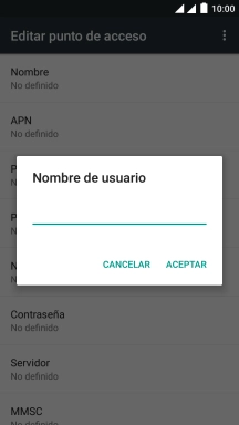 Introduce wap@wap y pulsa ACEPTAR.