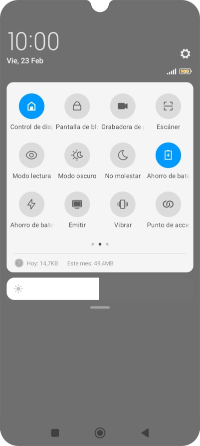 Pulsa la tecla de inicio para terminar y regresar a la pantalla de inicio.