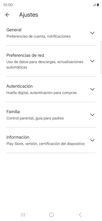 Pulsa Preferencias de red.