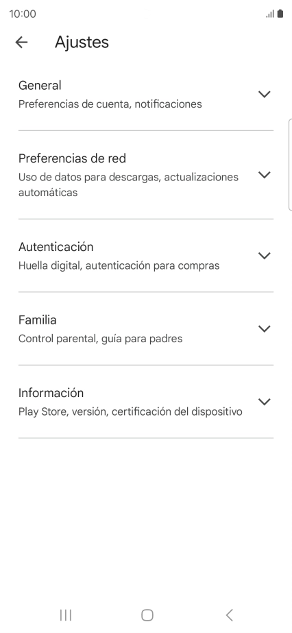 Pulsa Preferencias de red.