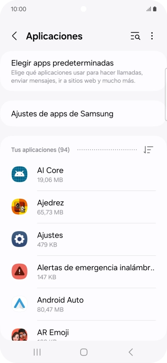 Pulsa la app deseada.