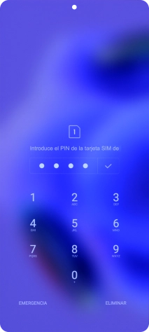 Si lo solicita el teléfono, introduce el código PIN y pulsa el icono de aceptar.