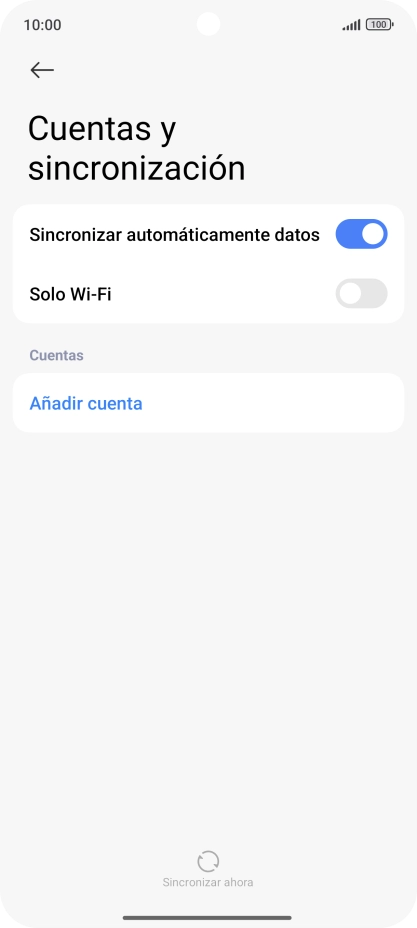 Pulsa Añadir cuenta.