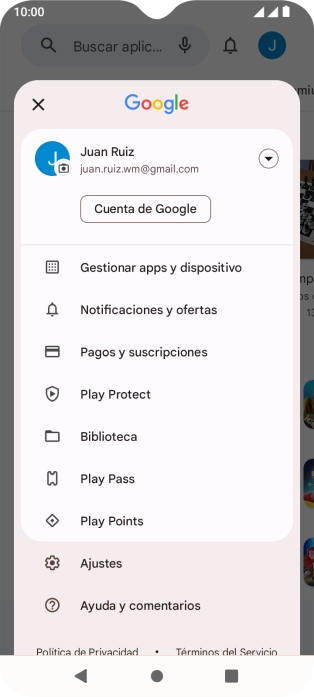 Pulsa Gestionar apps y dispositivo.