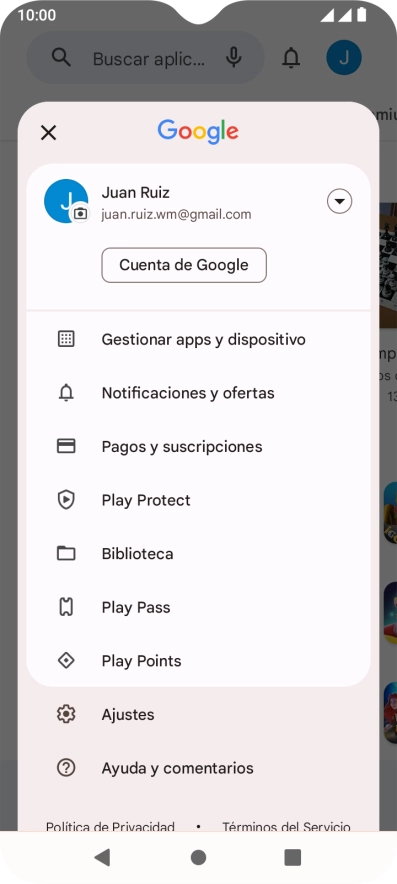 Pulsa Gestionar apps y dispositivo.