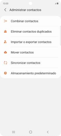 Pulsa Importar o exportar contactos.