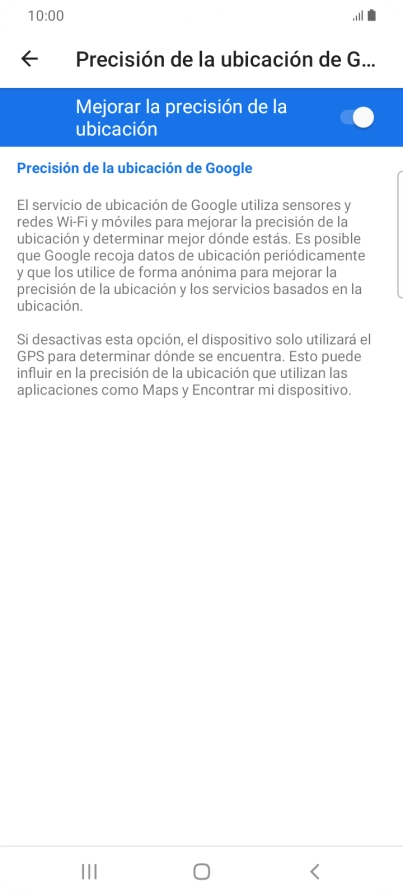 Pulsa el indicador junto a 