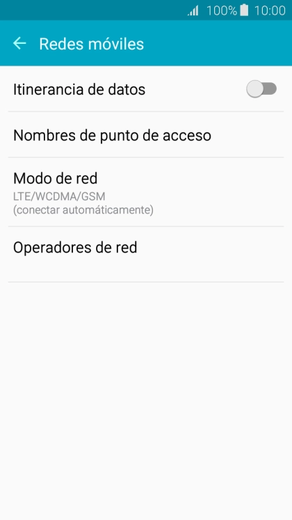 Pulsa Nombres de punto de acceso.