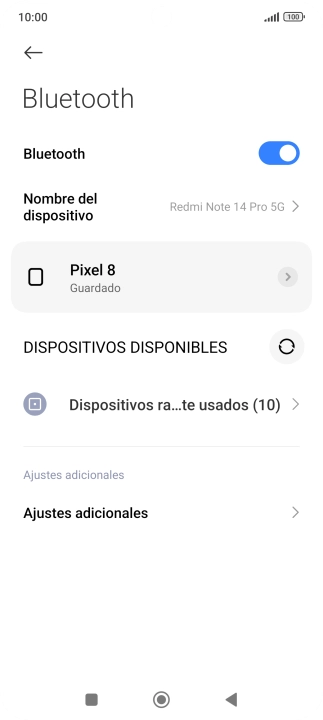 Pulsa la tecla de inicio para terminar y regresar a la pantalla de inicio.