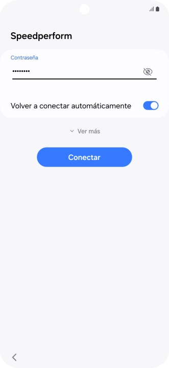 Introduce la contraseña de la red wifi y pulsa Conectar.