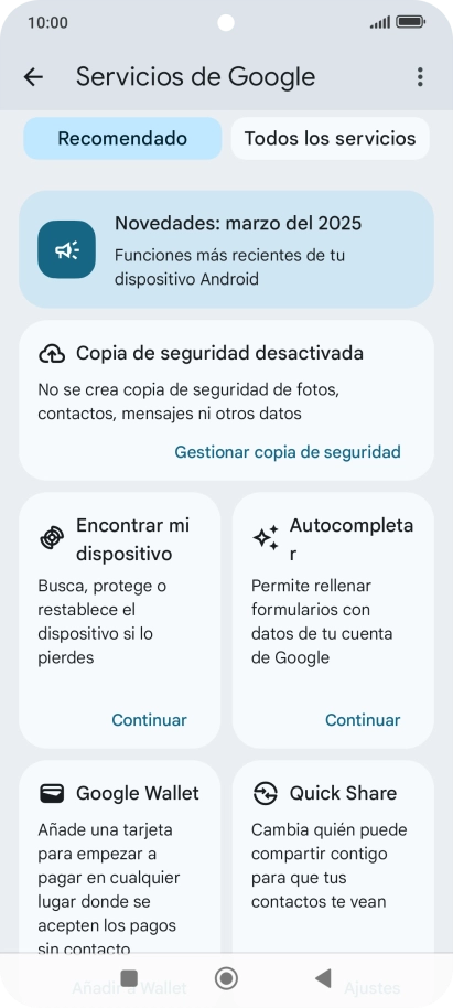 Pulsa Encontrar mi dispositivo.