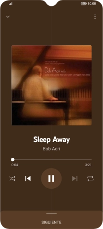 Pulsa la flecha hacia la derecha para ir al archivo de música siguiente.