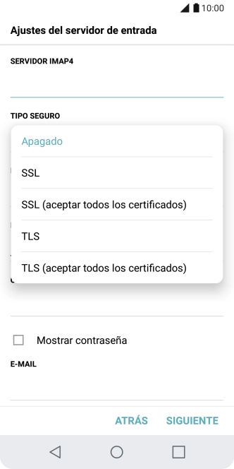 Pulsa Apagado para desactivar la función.