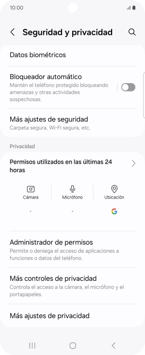 Pulsa Más ajustes de seguridad.