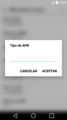 Introduce default y pulsa ACEPTAR.