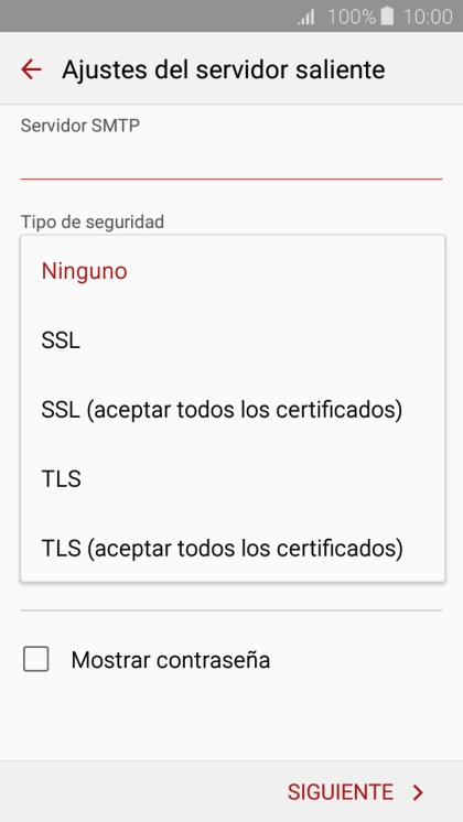 Pulsa Ninguno para desactivar la función.